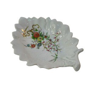 Vintage Giraud Limoges France Porcelain Trinket Candy Dish Serving Tray Floral